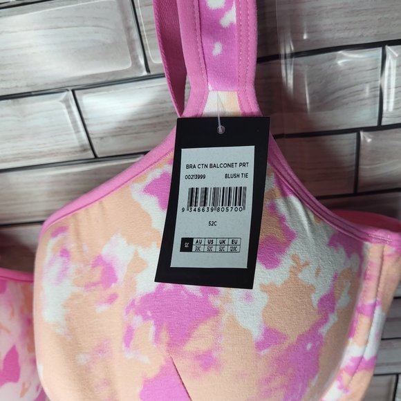 Avenue Plus Size Contour Balconet Bra - Underwire - Blush Tie Dye - 52C NWT - Picture 10 of 10